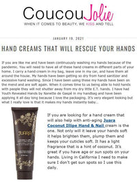 COUCOU JOLIE : Hand Creams That Will Rescue Your Hands