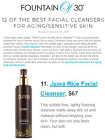 FOUNTAIN OF 30 : 12 Of The Best Facial Cleansers For Aging / Sensitive Skin